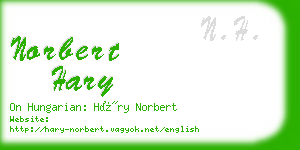 norbert hary business card